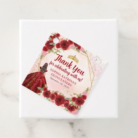 ブルゴーニュ赤金ゴールドフローラプリンセスクラウンサンキュー フェイバータグ (インサイチュ)