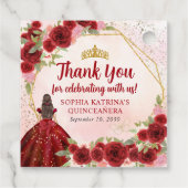 ブルゴーニュ赤金ゴールドフローラプリンセスクラウンサンキュー フェイバータグ (裏面)