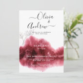 ブルゴーニュ赤銀植物色結婚の 招待状 (スタンド正面)