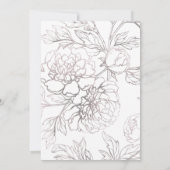 ブルゴーニュ赤銀植物色結婚の 招待状 (裏面)