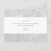 ブルゴーニュ赤開花は私の花嫁になる インビテーションポストカード (裏面)