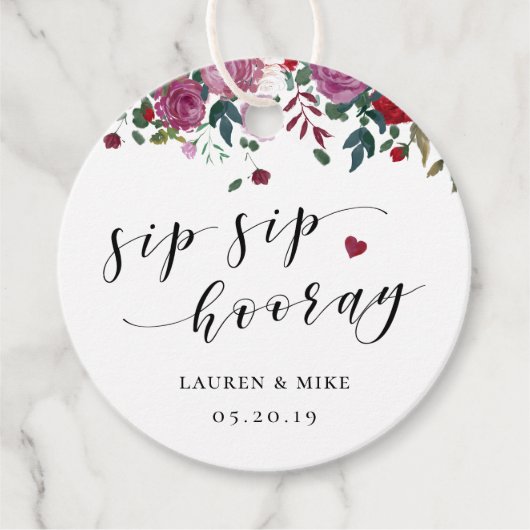 ブルゴーニュ赤開花園区園区ホレ結婚イズラウンド フェイバータグ (正面)