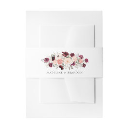 ブルゴーニュ赤面エレガントウェディング 招待状ベリーバンド