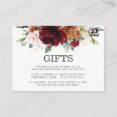 ブルゴーニュ赤面オレンジ結婚フローラの願い井戸 エンクロージャーカード (正面)