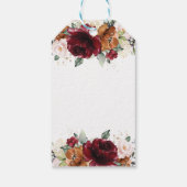 ブルゴーニュ赤面オレン結婚ジフローラサンキュー ギフトタグ (裏面)