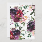 ブルゴーニュ赤面ガール確認招待状 招待状 (裏面)