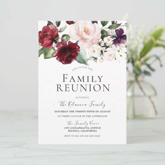 ブルゴーニュ赤面クリームウォーターカラーファミリー懇親会 招待状 (スタンド正面)