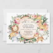 ブルゴーニュ赤面サファリワイルドワン1歳 招待状 (正面)