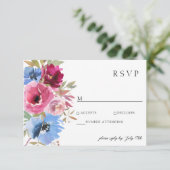 ブルゴーニュ赤面ダスティブルーエレガントフローラ 出欠カード (スタンド正面)