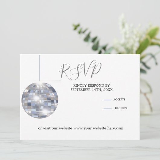 ブルゴーニュ赤面ディスコエレガントな結婚式日付を保存 セーブザデート (スタンド正面)