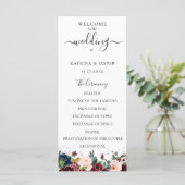 ブルゴーニュ赤面ネイビーウォーター色結婚フローラ プログラム (スタンド正面)