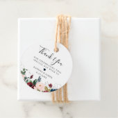 ブルゴーニュ赤面ネイビーフローラ結婚ブーケ フェイバータグ (インサイチュ)