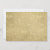 ブルゴーニュ赤面ネイビーブルーフローラ婚約パーティ 招待状 (裏面)