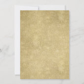 ブルゴーニュ赤面ネイビーブルーフローラ婚約パーティ 招待状 (裏面)