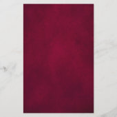 ブルゴーニュ赤面ネイビーブルー結婚ボタニカルメニュー (裏面)