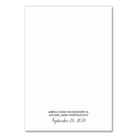 ブルゴーニュ赤面ネイビー結婚マルサラのインサートカード テーブルナンバー (裏面)