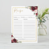ブルゴーニュ赤面バラフローラ持参レシピカード サンキューカード (スタンド正面)
