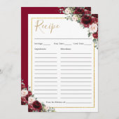 ブルゴーニュ赤面バラフローラ持参レシピカード サンキューカード (正面/裏面)