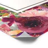 ブルゴーニュ赤面ピンクバースデーパーティーへようこそ ポスター (角)