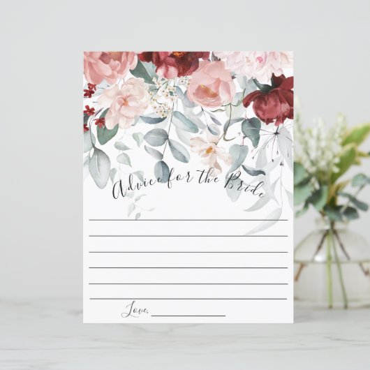 ブルゴーニュ赤面ピンクフローラアドバイスfor the Bride (スタンド正面)