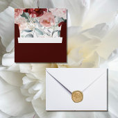 ブルゴーニュ赤面ピンクフローラキンセアニラ 招待状