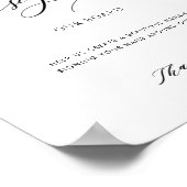 ブルゴーニュ赤面ピンクフローラサインゲストブックボード ポスター (角)