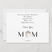 ブルゴーニュ赤面ピンクフローラ写真母の日のカード カード (裏面)