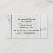 ブルゴーニュ赤面ピンクフローラ 名刺 (裏面)