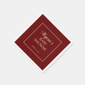 ブルゴーニュ赤面ピンクベビー伝統的バシャワー スタンダードカクテルナプキン (角)