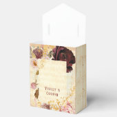 ブルゴーニュ赤面ピンクミュージカル花模様結婚ズ フェイバーボックス (オープン)