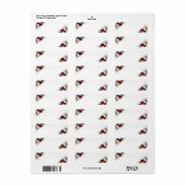 ブルゴーニュ赤面ピンク結婚フローラのアドレ空白のス ラベル (フルシート)