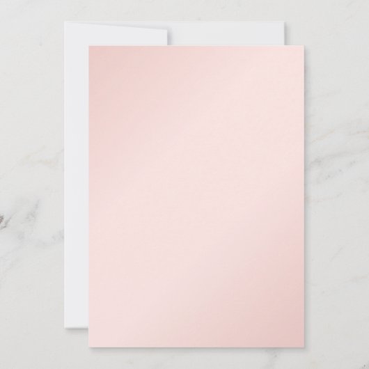 ブルゴーニュ赤面ピンク金ゴールドフローラブライダルシャワー 招待状 (裏面)