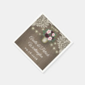 ブルゴーニュ赤面ピンク金ゴールドメイスンジャールヴィンテージウェディング スタンダードカクテルナプキン (角)