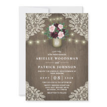 ブルゴーニュ赤面ピンク金ゴールドメイスンジャールヴィンテージウェディング