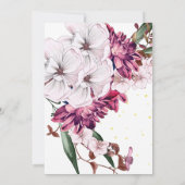 ブルゴーニュ赤面フォトフローラ金ゴールドシエレガントック セーブザデート (裏面)