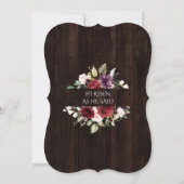 ブルゴーニュ赤面フラワーズレース卵狩りイースター 招待状 (裏面)