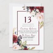 ブルゴーニュ赤面フローラガールズ13thバースデーパーティー 招待状 (正面)