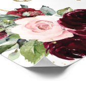 ブルゴーニュ赤面フローラキンセアニラティアラウェルカム ポスター (角)