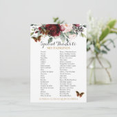 ブルゴーニュ赤面フローラキンセアニラパドリノスカード 招待状 (スタンド正面)