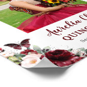 ブルゴーニュ赤面フローラキンセニェラ写真歓迎 ポスター (角)