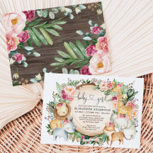 ブルゴーニュ赤面フローラサファリジャングルベビーシャワー