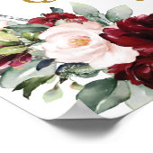 ブルゴーニュ赤面フローラシルバーキンセニェラウェルカム ポスター (角)