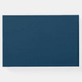 ブルゴーニュ赤面フローラジオメトリックネイビーゲストブック ゲストブック (裏面)