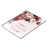 ブルゴーニュ赤面フローラスウィート16ゲストブック ノートブック (左側)