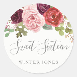 ブルゴーニュ赤面フローラスウィート16フェイスシール ラウンドシール