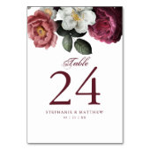 ブルゴーニュ赤面フローラバラボタニッ結婚クス テーブルナンバー (裏面)