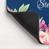 ブルゴーニュ赤面フローラパーソナライズされた名 マウスパッド (コーナー)