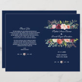 ブルゴーニュ赤面フローラフレームダークブループログラム (正面/裏面)