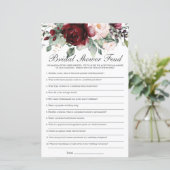 ブルゴーニュ赤面フローラブライダルシャワーフードゲーム (スタンド正面)