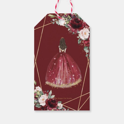 ブルゴーニュ赤面フローラプリンセスクラウンキンセアニェラ ギフトタグ (裏面)